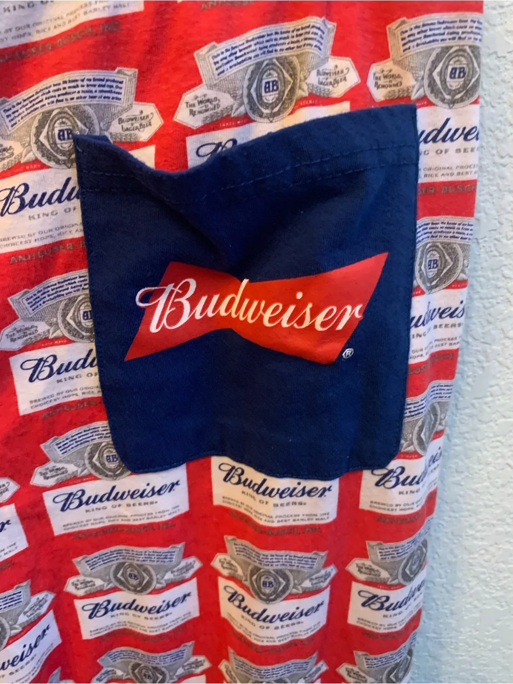 Budweiser Red & Navy Logo Print Sweatpants
